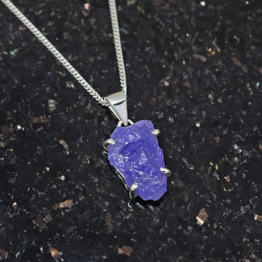 Natural Tanzanite Rough Pendant
