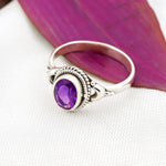 Load image into Gallery viewer, Natural Amethyst Cut Ring