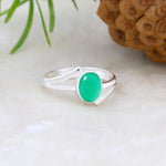 Load image into Gallery viewer, Natural Onyx Green Cab Ring