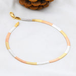 Load image into Gallery viewer, Tricolore Anklet (Gold, Rose Gold & Rhodium Plated)