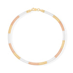 Load image into Gallery viewer, Tricolore Anklet (Gold, Rose Gold & Rhodium Plated)