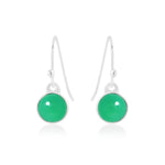 Load image into Gallery viewer, Onyx Green Cabochon Earrings