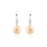 Load image into Gallery viewer, Natural Pearl Earrings With Zircon
