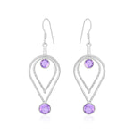 Load image into Gallery viewer, Natural Amethyst Round Faceted Earrings