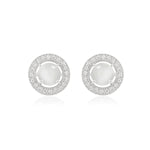 Load image into Gallery viewer, Natural Moonstone Blue Fire Cabochon Studs