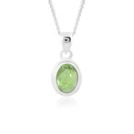 Load image into Gallery viewer, Natural Tourmaline Green Cabochon Pendant