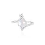 Load image into Gallery viewer, Moonlit Moonstone Rainbow Cab Ring