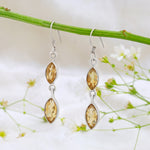 Load image into Gallery viewer, Natural Citrine Faceted Earrings