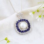Load image into Gallery viewer, Natural Pearl & Iolite Pendant