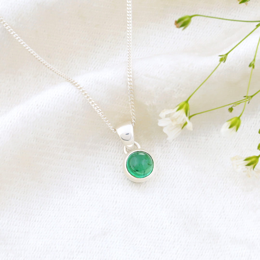 Natural Tourmaline Cabochon Pendant