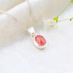 Load image into Gallery viewer, Natural Tourmaline Red Cabochon Pendant