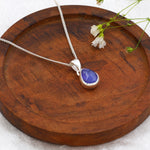 Load image into Gallery viewer, Natural Tanzanite Cabochon Pendant