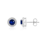 Load image into Gallery viewer, Aura Round Studs (Rhodium Plated)