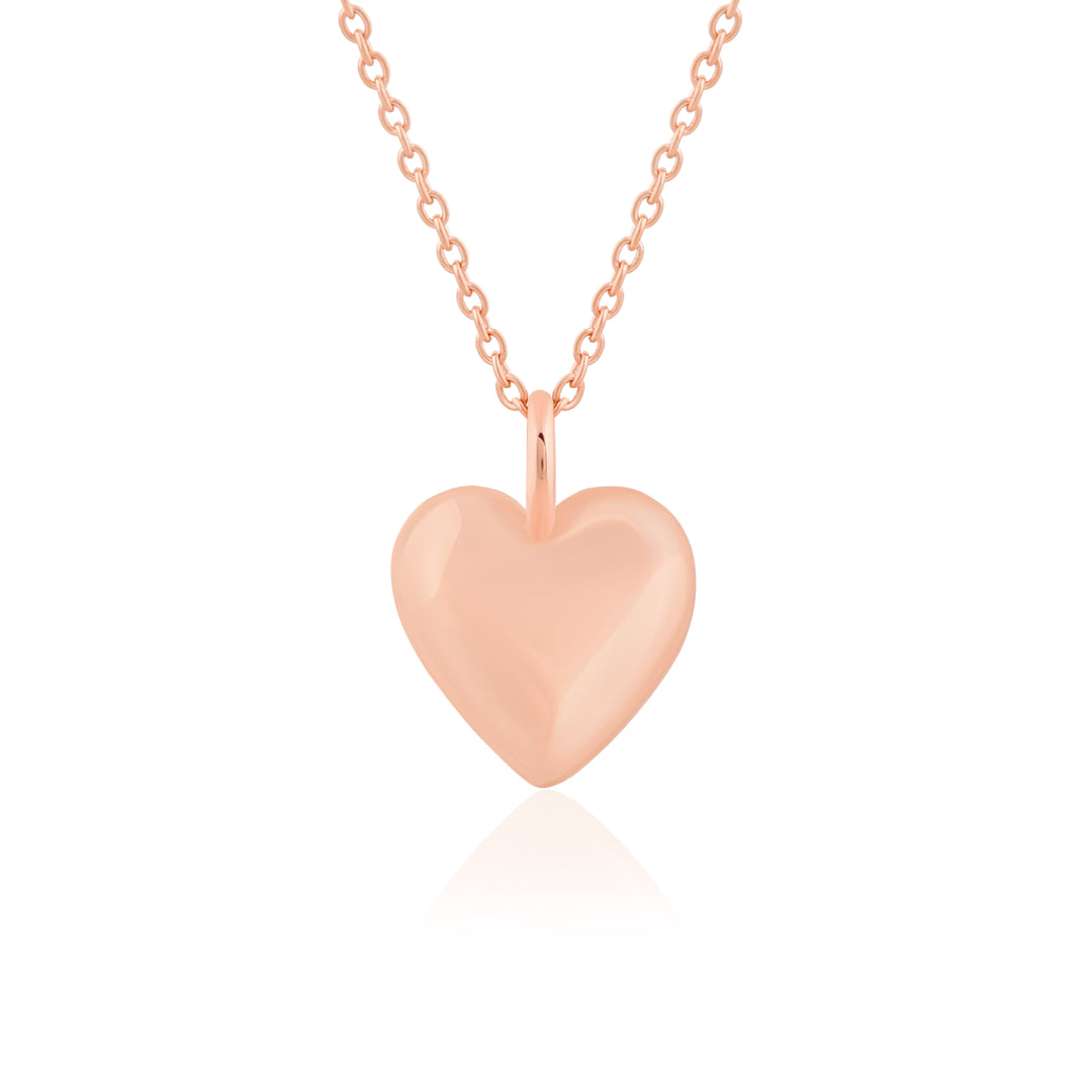 Bold Heart Pendant (Rose Gold Plated)