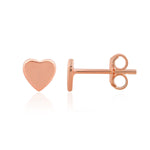 Load image into Gallery viewer, Heart Studs (Rose-gold Plated)