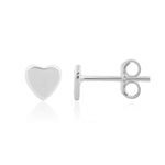 Load image into Gallery viewer, Heart Studs (Rhodium Plated)