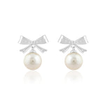 Load image into Gallery viewer, Coquette Studs (Rhodium Plated)
