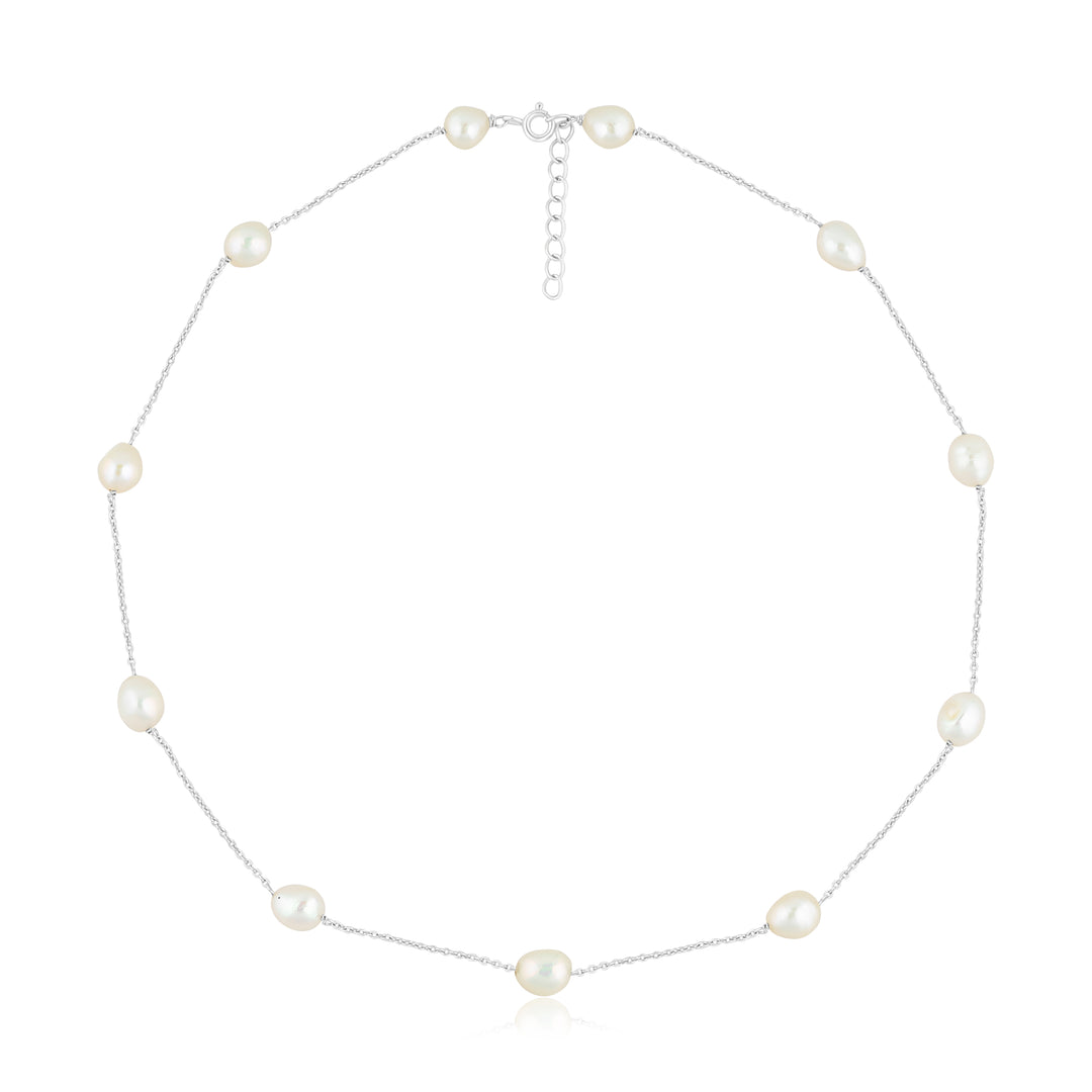 Natural Pearl Cab Necklace