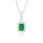 Load image into Gallery viewer, Fern Octa Pendant (Rhodium Plated)