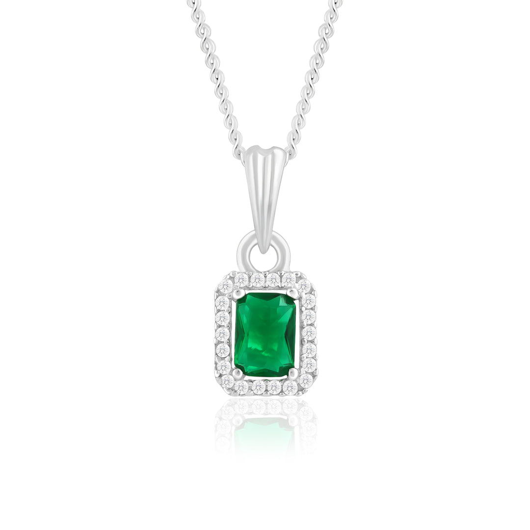 Fern Octa Pendant (Rhodium Plated)