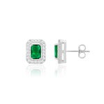 Load image into Gallery viewer, Fern Octa Studs (Rhodium Plated)