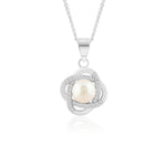 Load image into Gallery viewer, Vivienne Pearl Pendant(Rhodium Plated)