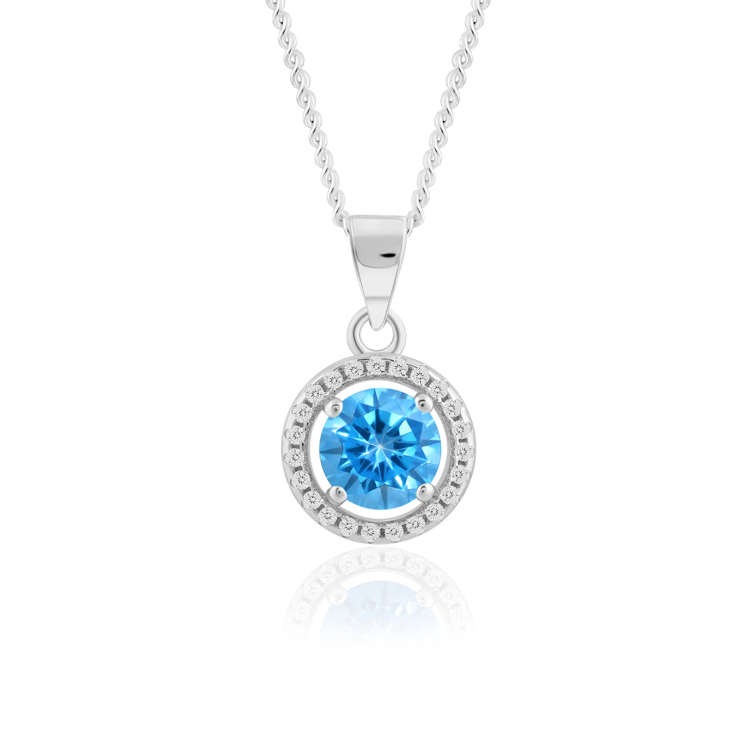 Skylight Round Pendant (Rhodium Plated)