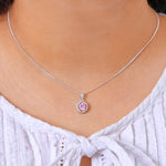 Load image into Gallery viewer, Rosabelle Pendant (Rhodium Plated)