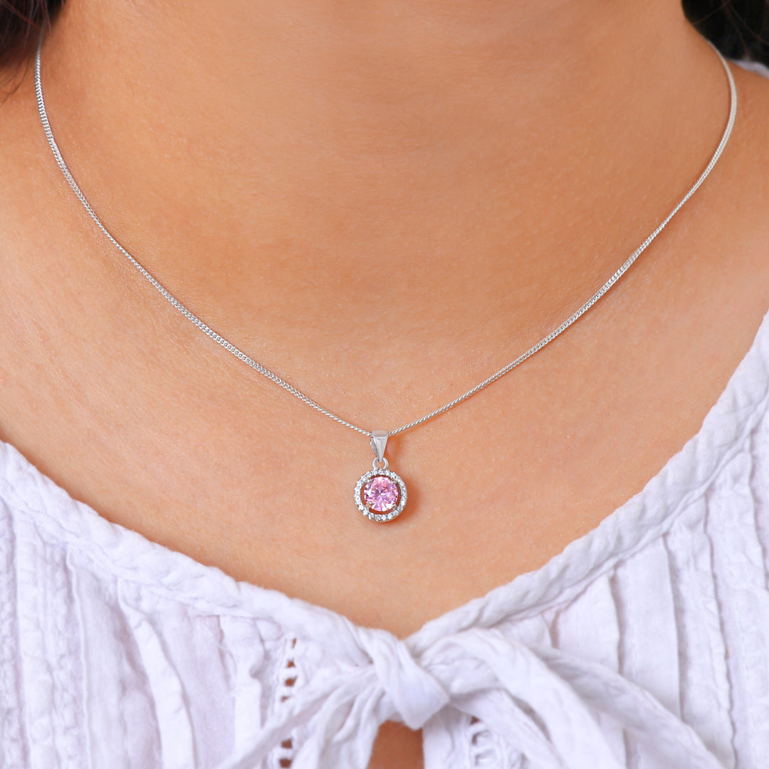 Rosabelle Pendant (Rhodium Plated)