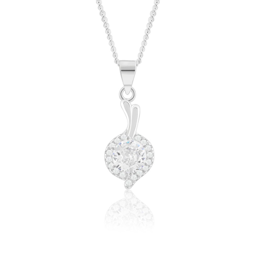 Frost Pendant (Rhodium Plated)