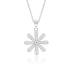 Load image into Gallery viewer, Floral Pendant (Rhodium Plated)