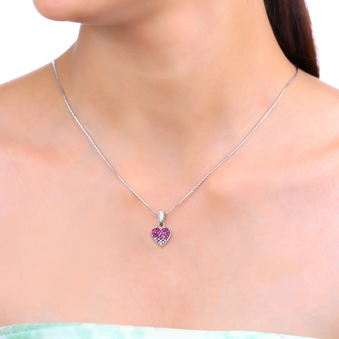 Valentina Pendant (Rhodium Plated)