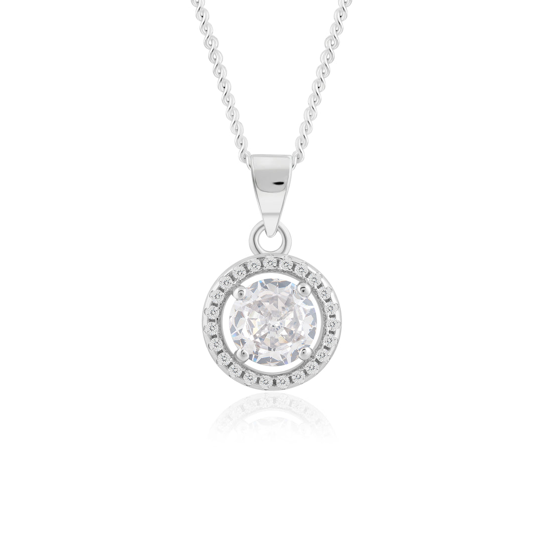 Luna Pendant (Rhodium Plated)