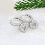 Load image into Gallery viewer, Lover Drop Earrings (Rhodium Plated)