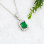 Load image into Gallery viewer, Fern Octa Pendant (Rhodium Plated)