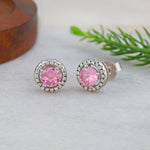 Load image into Gallery viewer, Rosabelle Studs (Rhodium Plated)