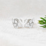 Load image into Gallery viewer, Swan Studs (Rhodium Plated)