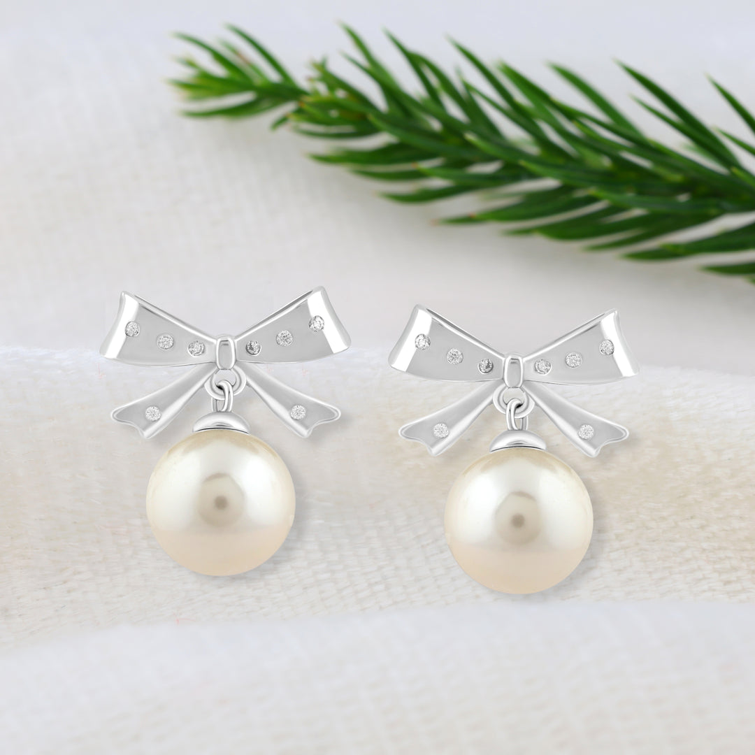 Coquette Studs (Rhodium Plated)