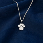 Load image into Gallery viewer, Paw Pendant (Rhodium Plated)