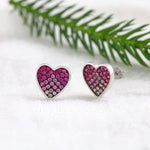 Load image into Gallery viewer, Valentina Studs (Rhodium Plated)