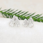 Load image into Gallery viewer, Bow Studs (Rhodium Plated)