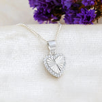 Load image into Gallery viewer, Amora Heart Pendant (Rhodium Plated)
