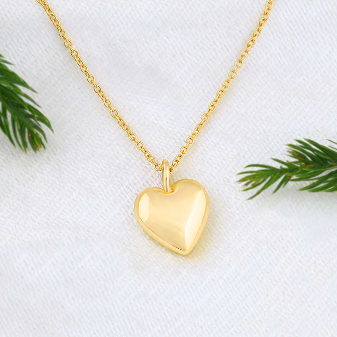 Bold Heart Pendant (Gold Plated)