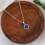 Load image into Gallery viewer, Aura Round Pendant (Rhodium Plated)
