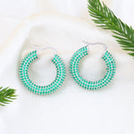 Load image into Gallery viewer, Evergreen Hoop Earrings (Rhodium Plated)