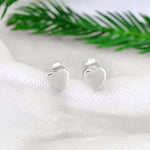 Load image into Gallery viewer, Heart Studs (Rhodium Plated)
