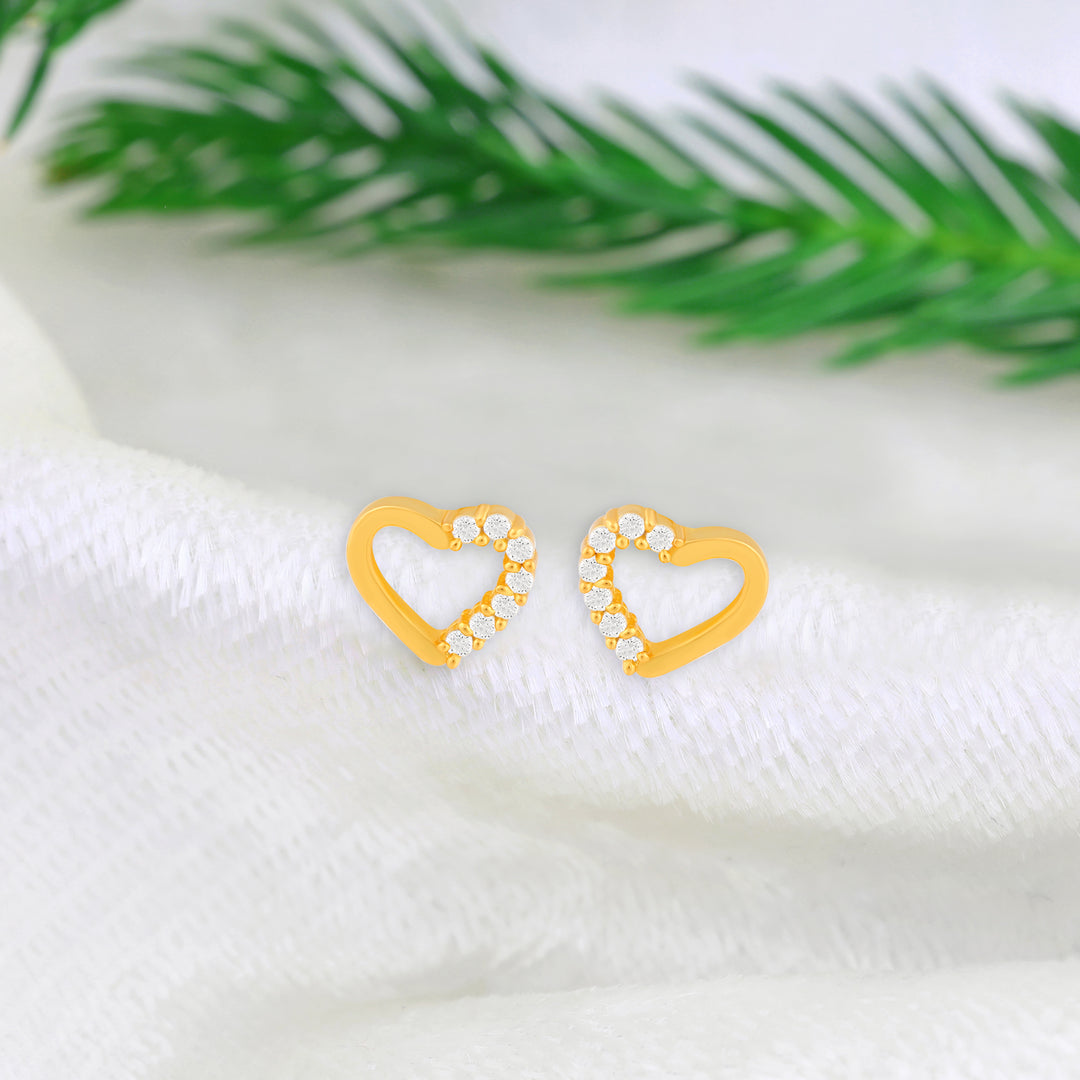 Half a Heart Stud (Gold Plated)