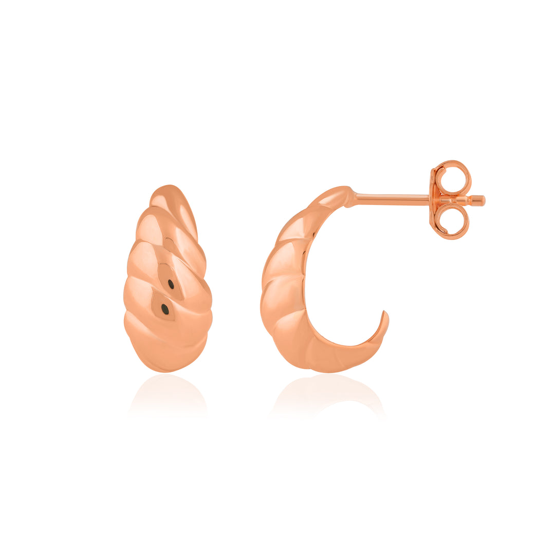 Croissant Studs (Rose Gold Plated)