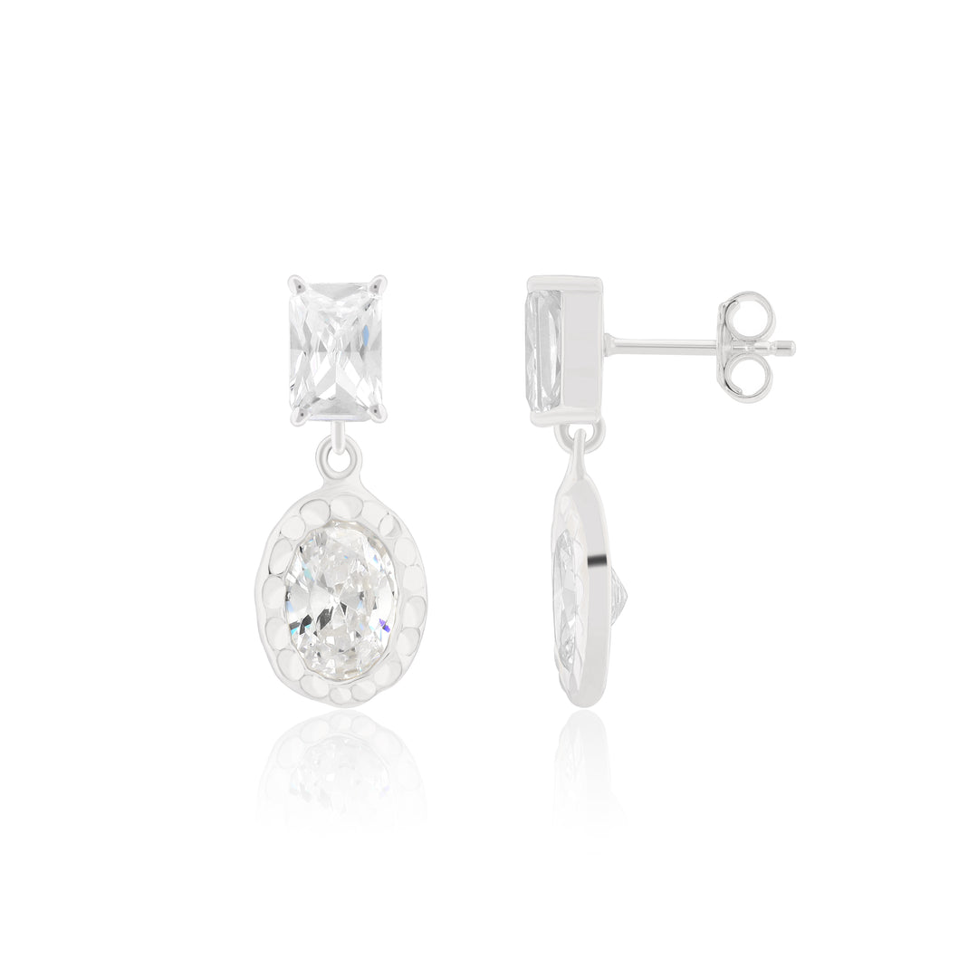 Empire Studs (Rhodium Plated)
