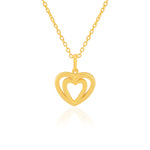 Load image into Gallery viewer, Double Heart Pendant (Gold Plated)